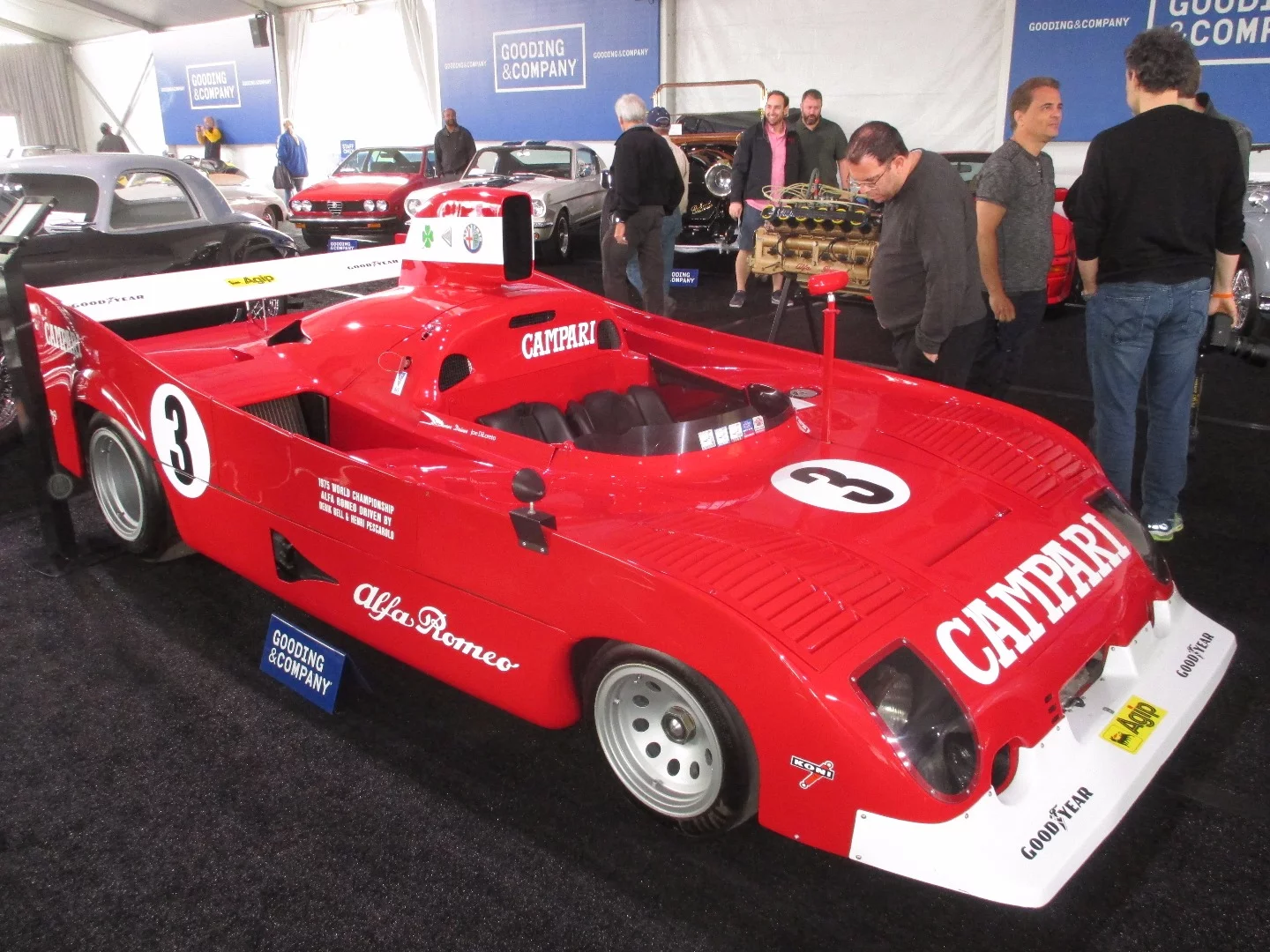 $2,500,000 | 1974 Alfa Romeo Tipo 33 TTEstimate: $2,400,000 to $2,800,000Official Auction Description: Gooding & Co Lot 048