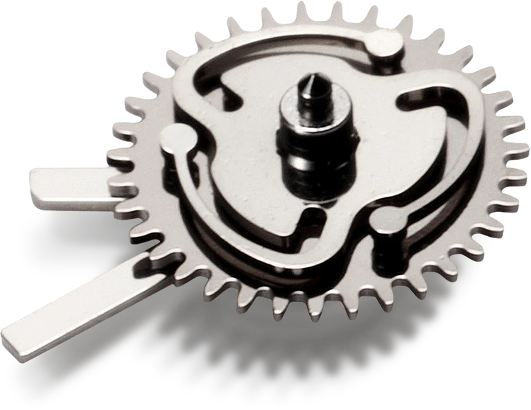 The Citizen Caliber 0100 uses specially fabricated gears