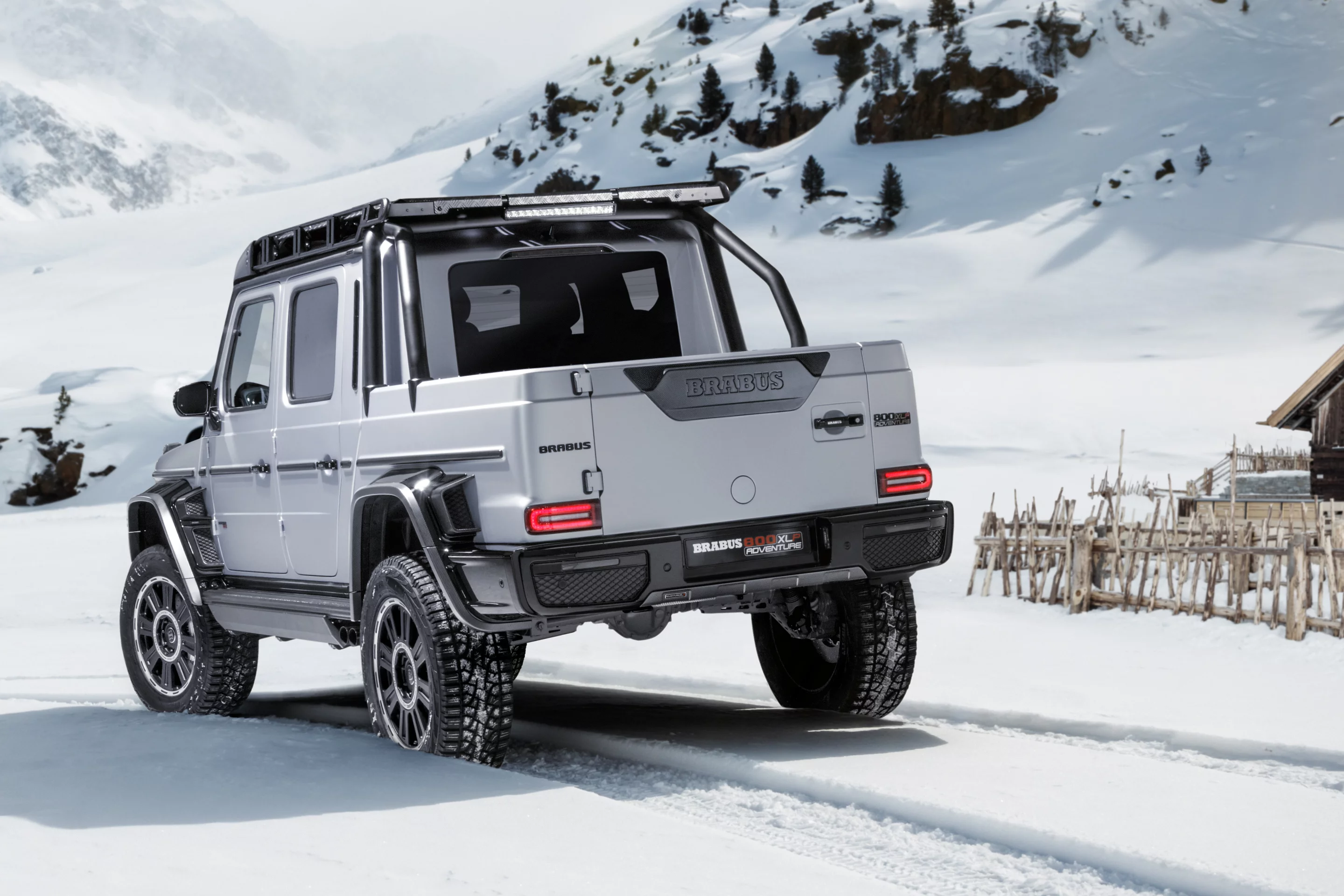 Brabus built a ladder frame extension and pickup bed for the AMG G63