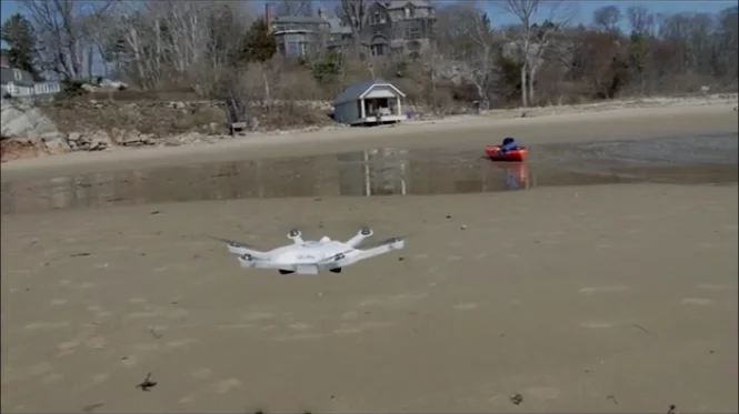 The CyPhy LVL 1 Drone bears six rotors rather than four, which the company says allows for steadier flight