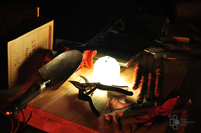 Rechargeable DodecadoPlus can be used for lighting an awkward workspace