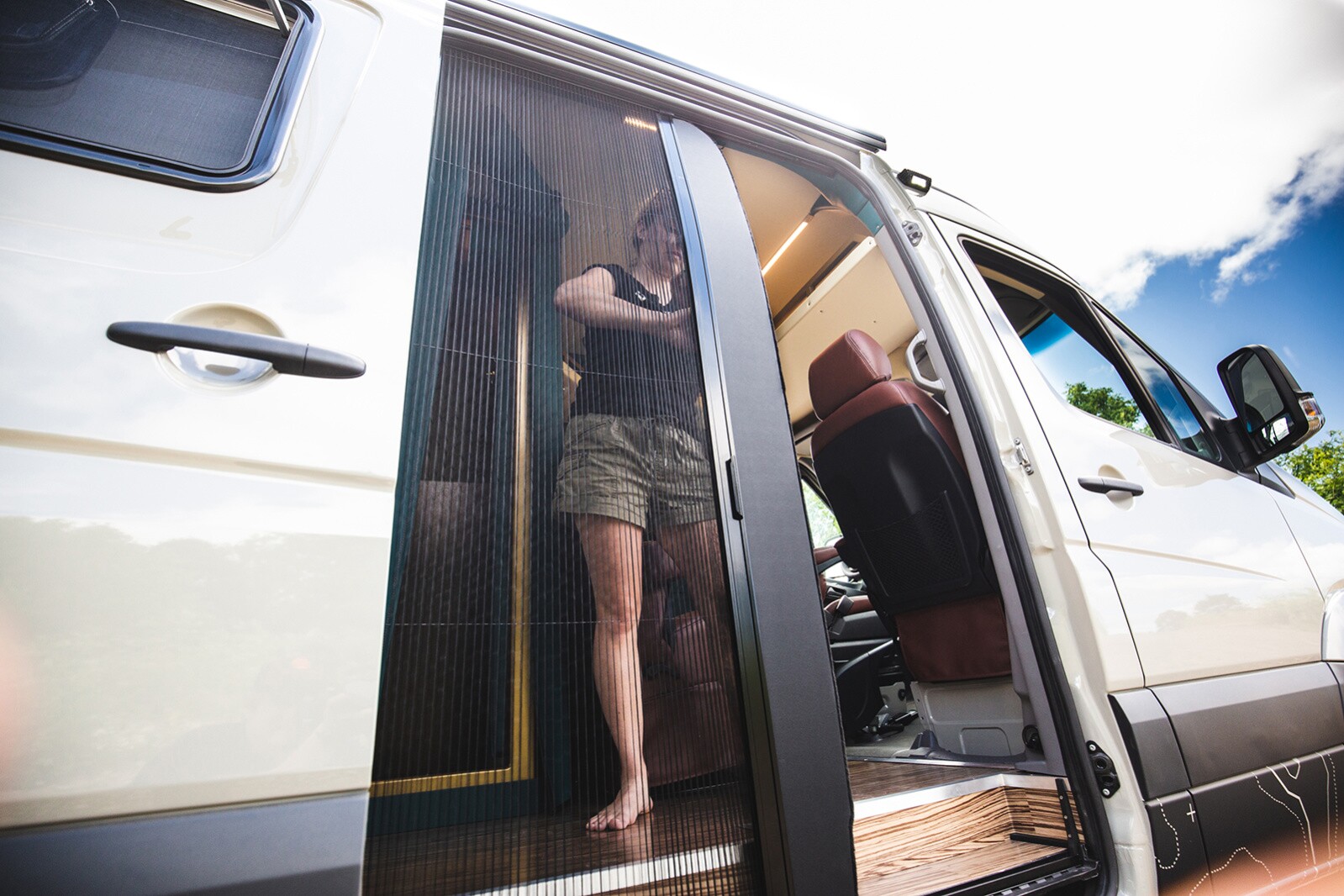 Next Gen offgrid camper van drops weight with ultralight cots and