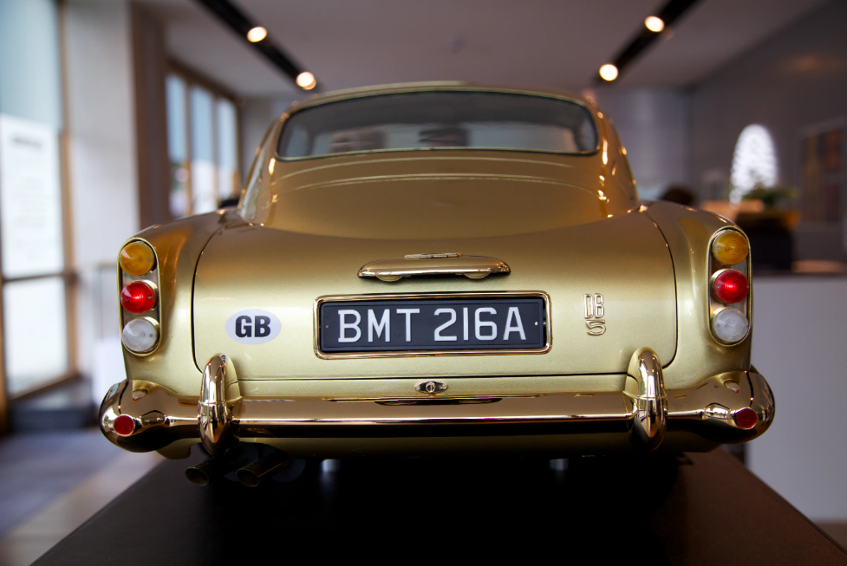 The replica has revolving number plates (Image: Aston Martin)