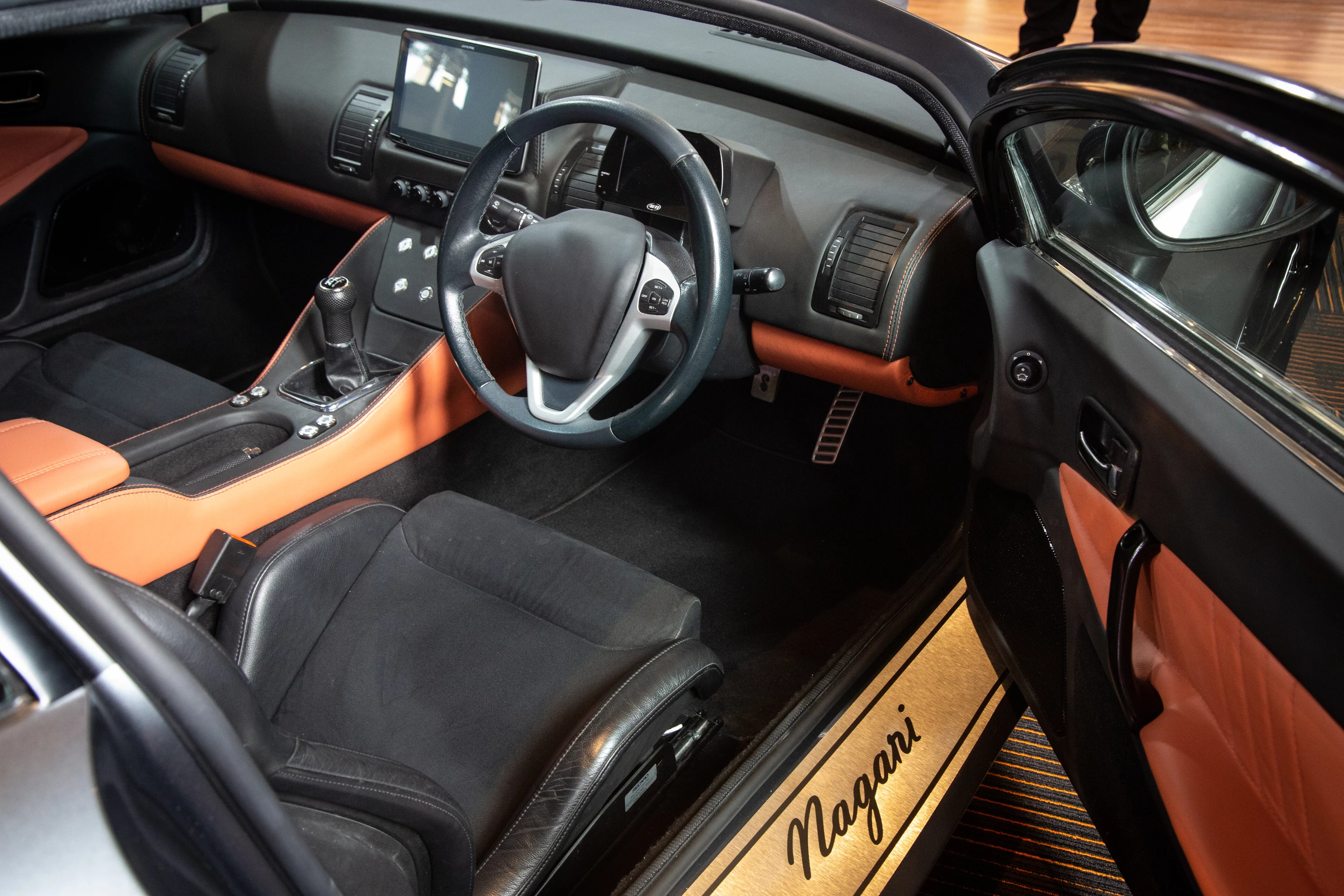 The driver's seat of the display Bolwell Nagar