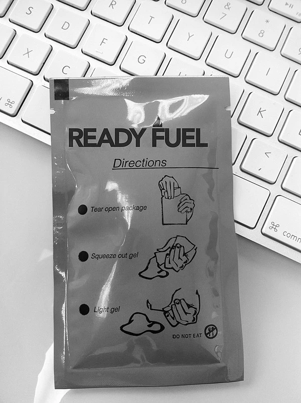 The Ready Fuel packet weighs 1.25 ounces