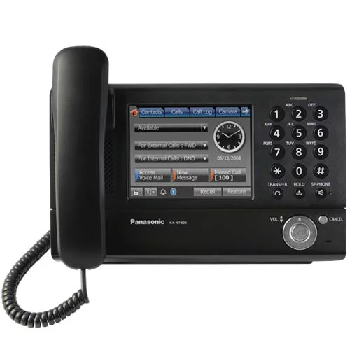 Color LCD touchscreen user interface with 48 function buttons and a customized version of Internet Explorer for viewing corporate intranet pages
