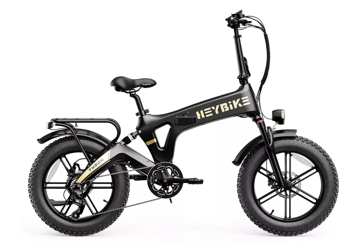 "Tyson’s unique frame geometry and folding unibody provide strength and aesthetics while also allowing the bike to be smaller and easier to fit into small spaces. All this, plus a powerful 750-watt motor makes Tyson the perfect balance of form and function," said Heybike's William Li