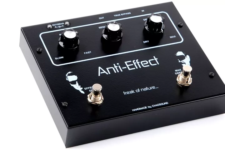 The Anti-Effect pedal from Poland's Chaosound imitates electroacoustic track damage for a precision-controlled broken guitar sound