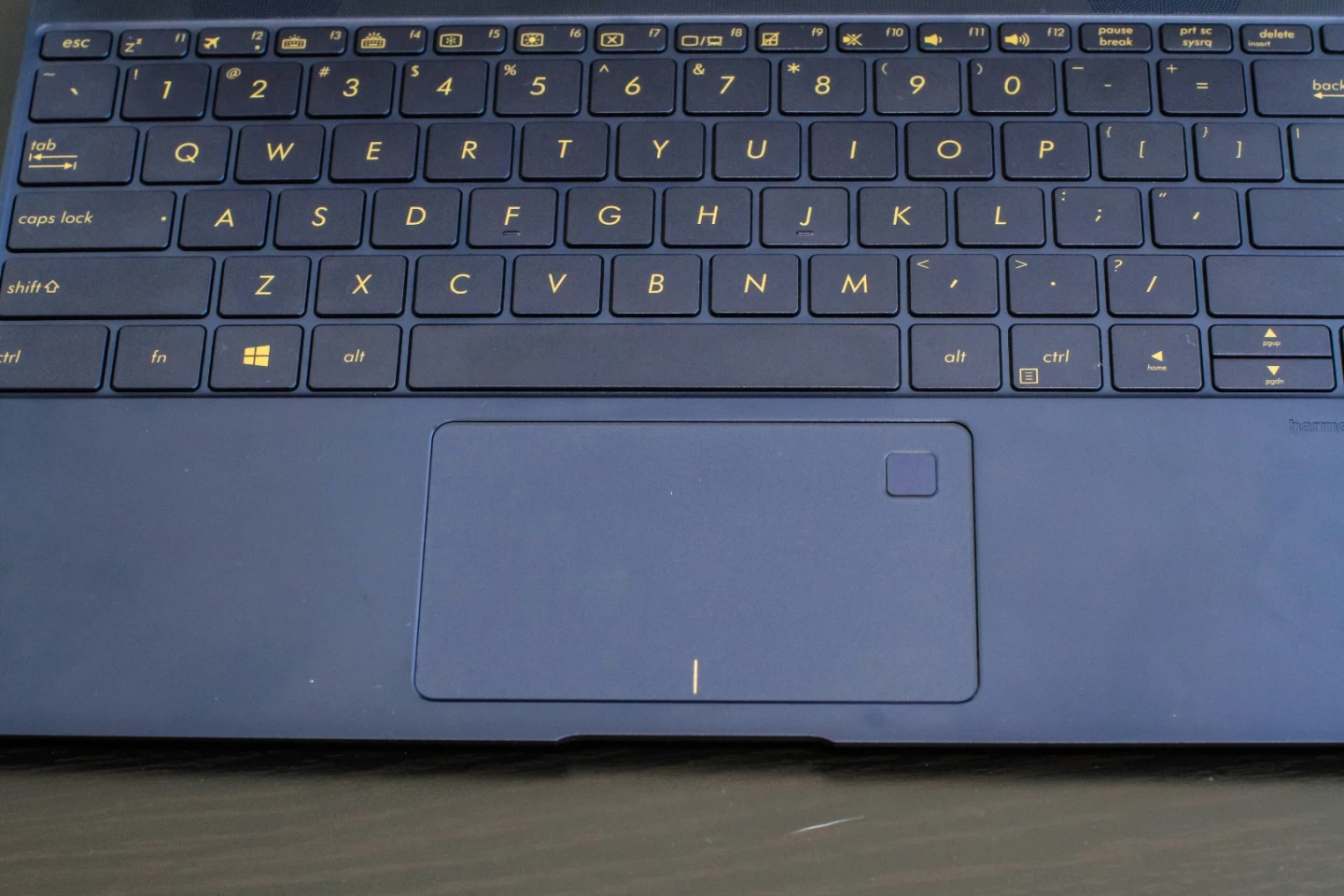 Asus Zenbook 3: trackpad with integrated fingerprint sensor