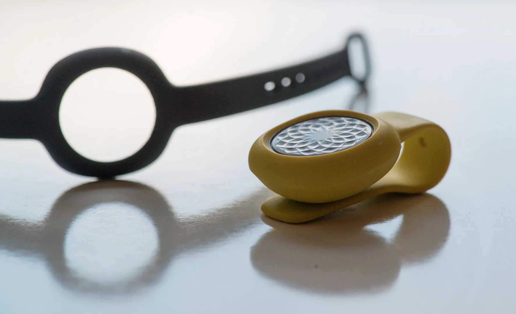 The Jawbone UP Move fitness tracker can be used in the clip holder or with the optional wrist strap