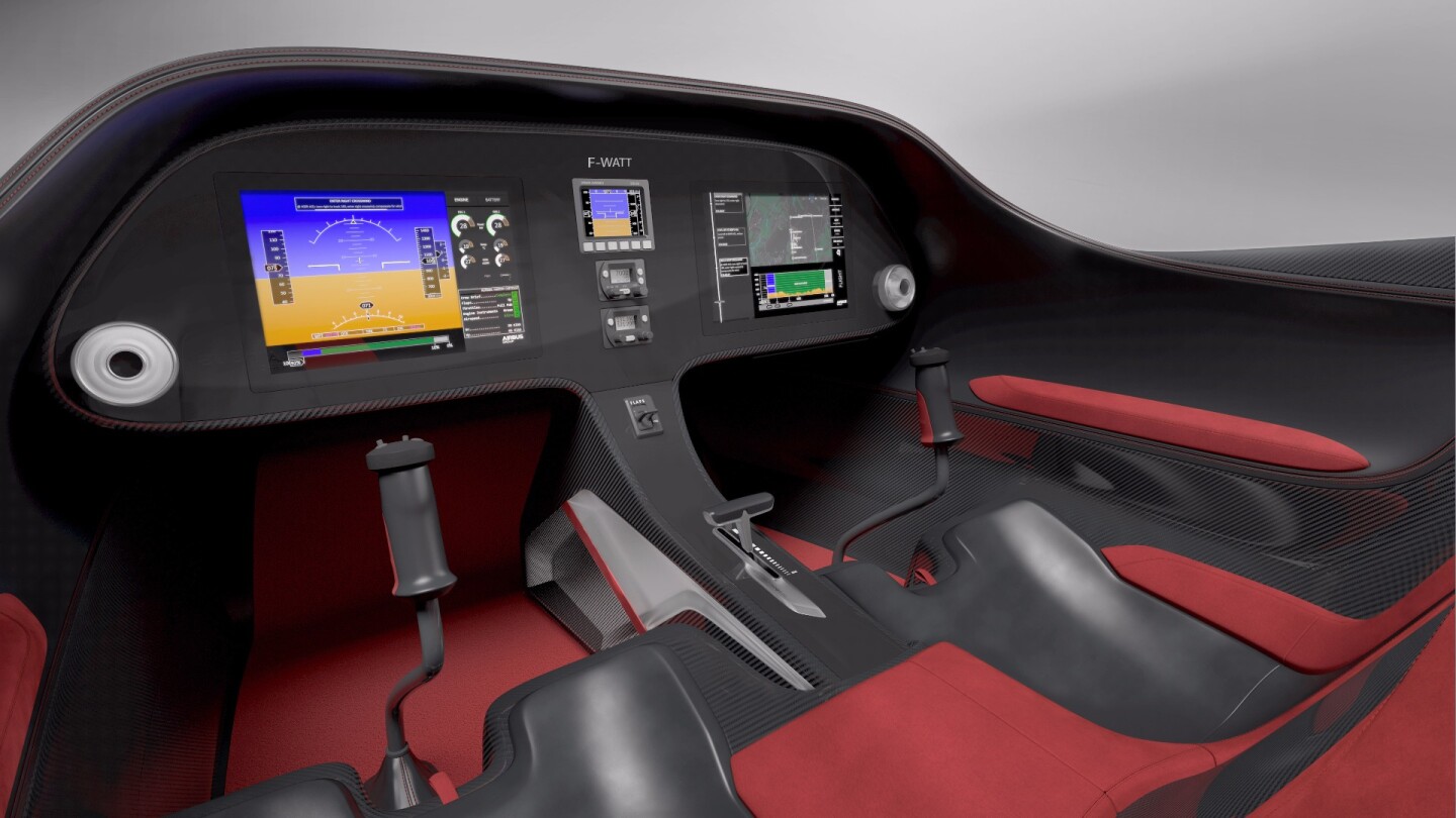 The Primary Flight Display of the Connected Cockpit will be supplemented by a tablet-like device that will allow the pilot to prepare a flight plan away from the E-Fan 2.0 and then plug it into the instrument panel to act as the navigation and training display