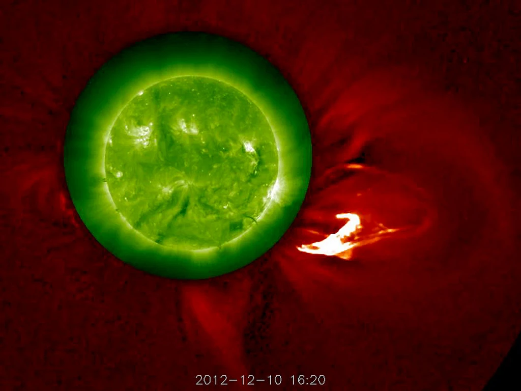 December 14, 2012: The Sun blows a robust prominence out into space (Image: NASA/GSFC/STEREO)