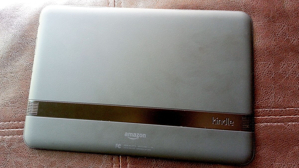 The Fire's plastic backing is comfortable to grip