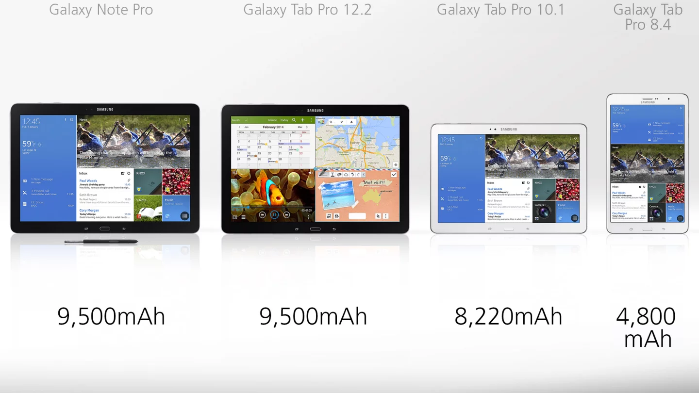 All four tablets hold quite a bit of juice