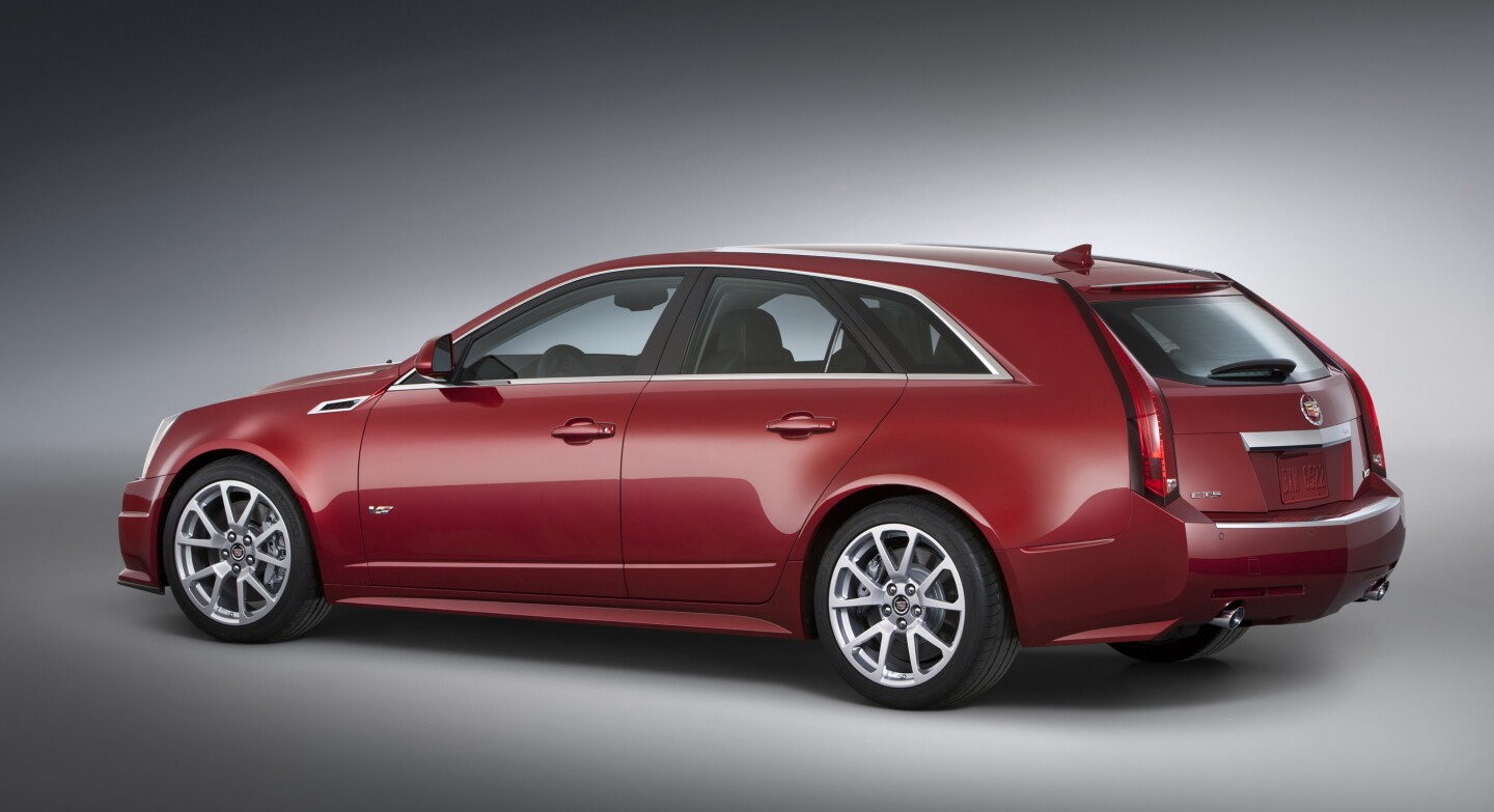 The Cadillac CTS-V Sport Wagon produces 556 hp @ 6100 rpm, 551 ft.lbs of torque at 3800 rpm, and weighs 4431 pounds. The optional extras make calculating a comparative price very difficult, but it's fair to say that the Cadillac is the most reasonably priced of the superwagons.