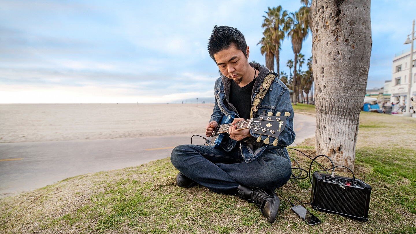 The iRig Micro Amp can run for up to 15 hours on six alkaline batteries