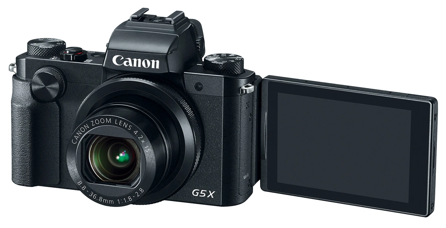 The Canon PowerShot G5 X features a 3-inch vari-angle touchscreen with 1.04 million dots