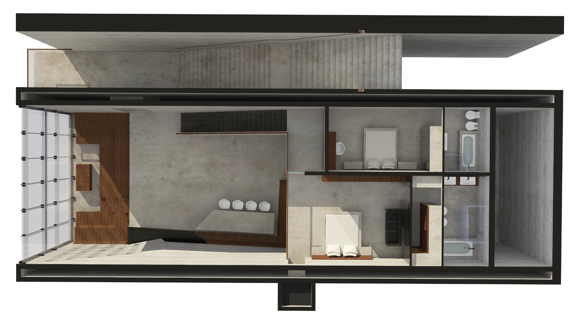 Architectural plan of Casa Brutale