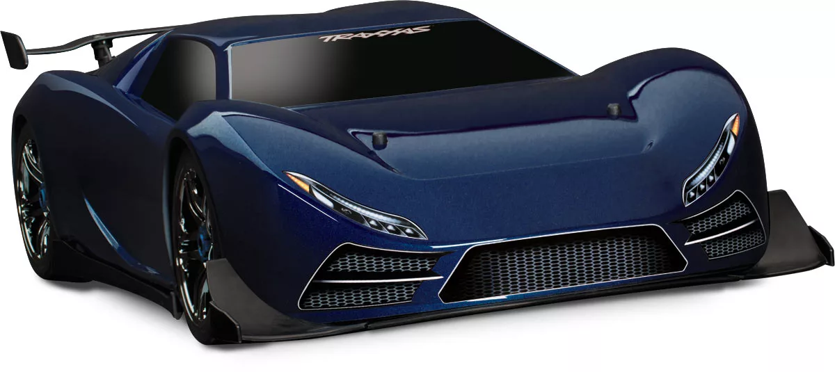 The Traxxas XO-1 is an all-wheel-drive electric radio-controlled car, with a claimed top speed of over 100 mph