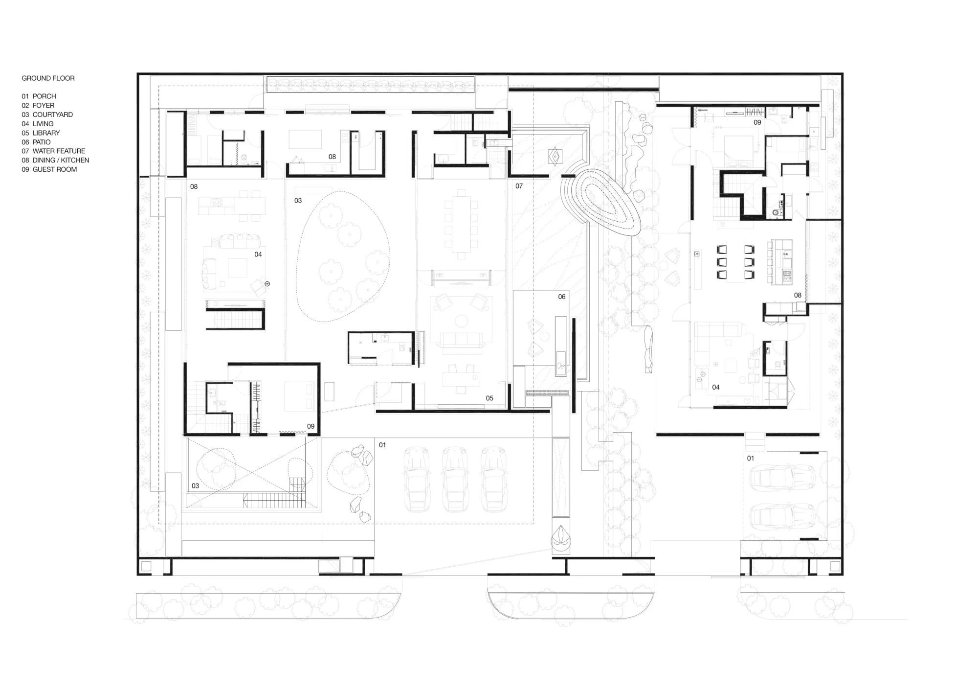 Architectural drawing of The Wall House (Image: FARM)