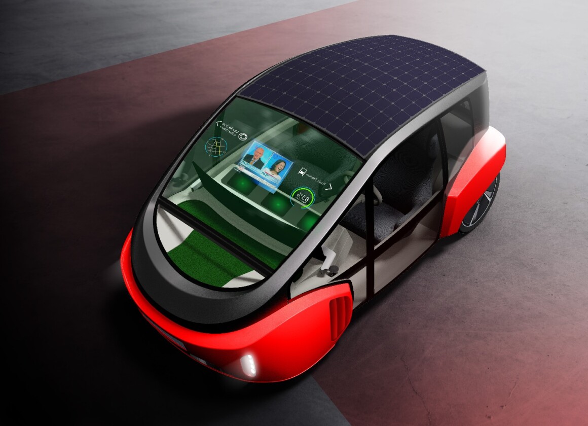 The windscreen in the Oasis can act as a screen for VR and AR displays