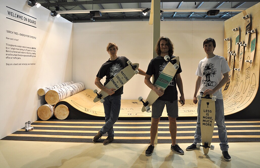 The team behind Lokal Boards from Art Academy of Latvia (Photo: Edoardo Campanale/Gizmag.com)