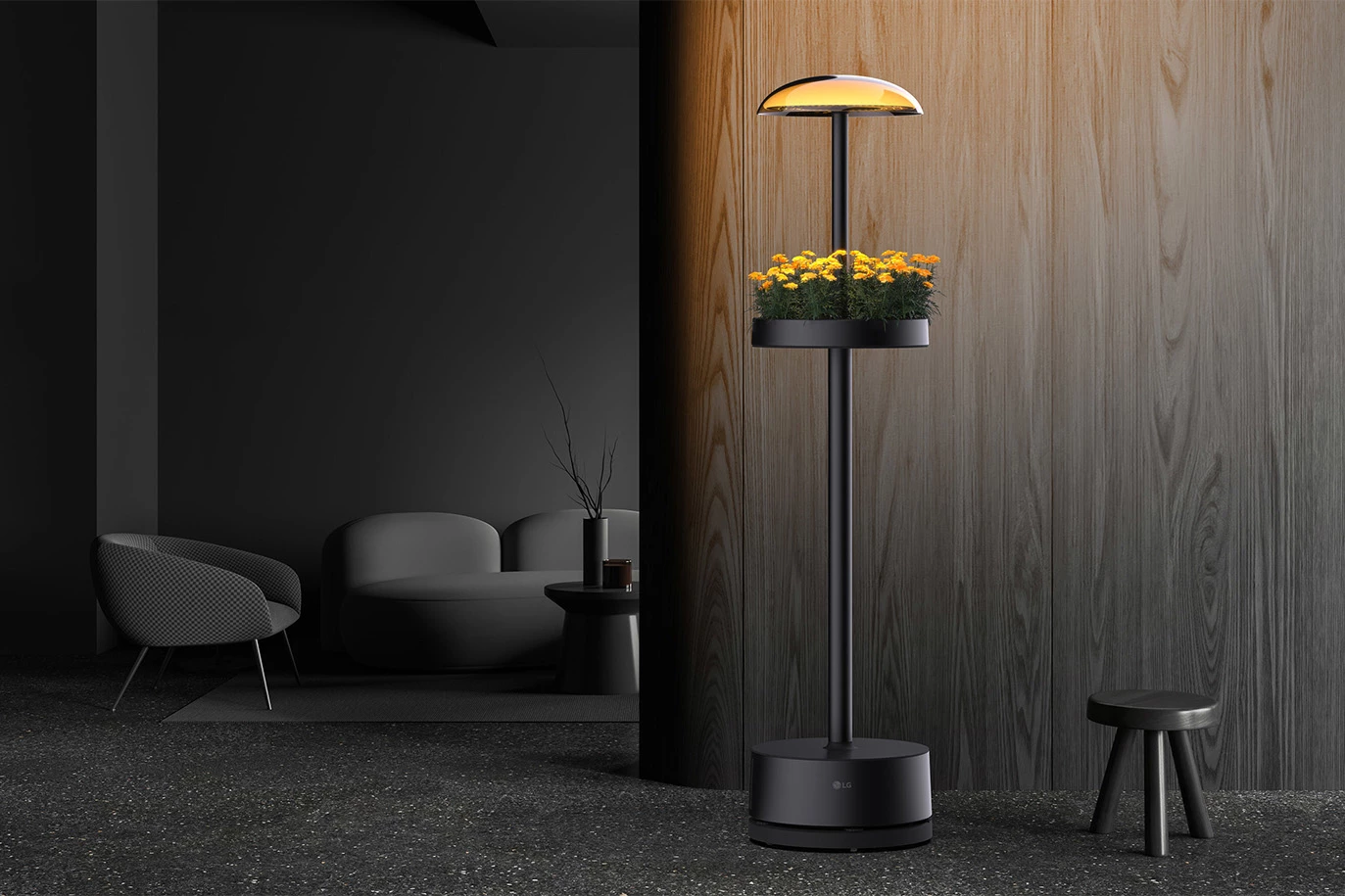 LG's new floor lamp doubles as a smart gardening appliance that doesn't take up extra space in your home