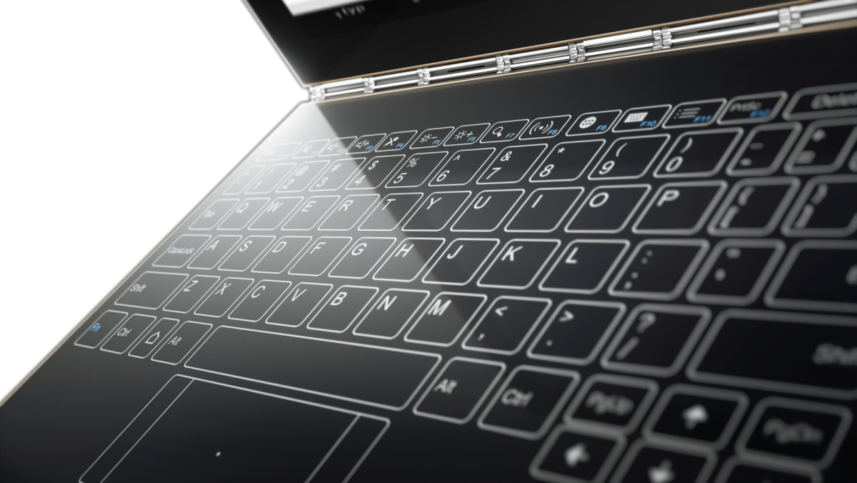 Close up of the touch Halo keyboard