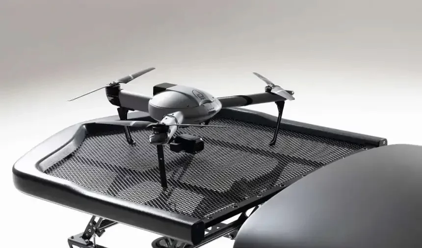 The AtlasPRO drone's battery is swapped for fresh one every time it returns to the station