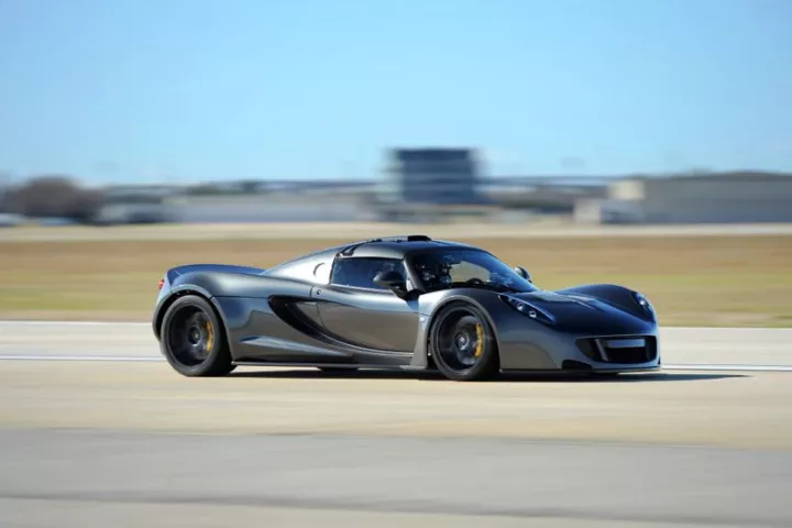 The Hennessey Venom GT that set a new world record by going from 0-300 km/h in 13.63 seconds
