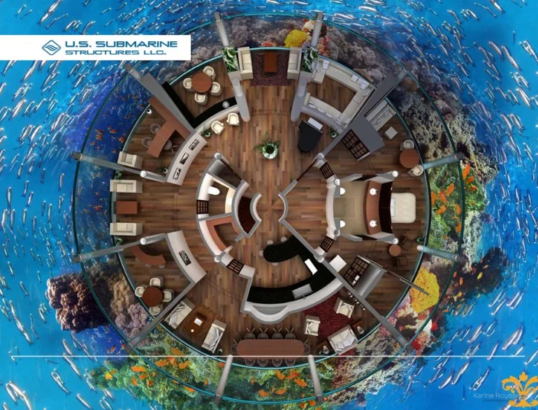 Artist's impression of a suggested layout of the lower level of H2OME (Image: US Submarine Structures)