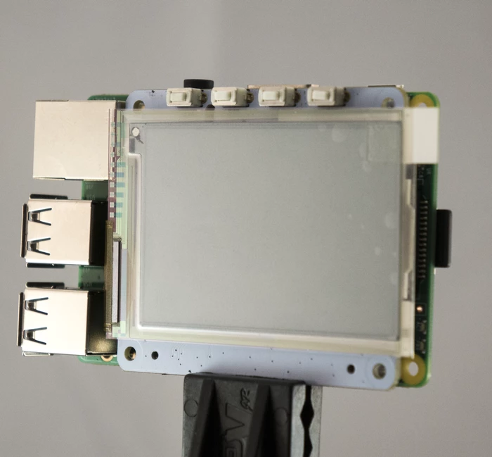 PaPiRus in a clamp with the four optional switches installed
