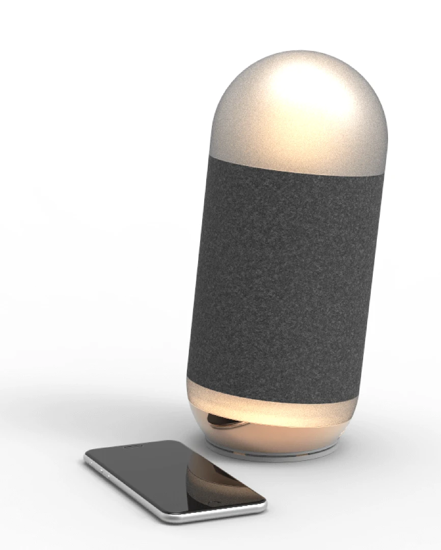 Inside Moodbox are four 1.5-inch tweeters, a 3-inch subwoofer and a set of full spectrum LEDs for ambient lighting