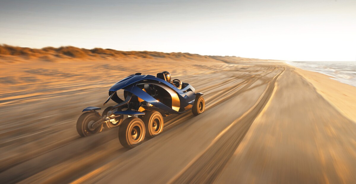 Ferox Azaris: four driven rear wheels. The team could've added drive to the front two wheels as well, but felt it wasn't necessary to demonstrate the tech