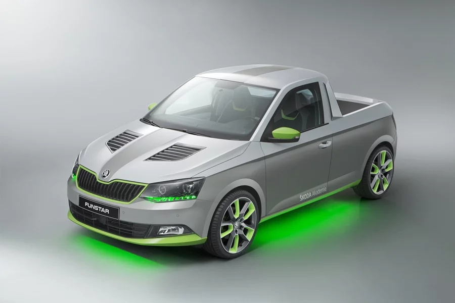 The Skoda Funstar concept is powered by a 1.2-L TSI petrol engine with 90 kW (121 hp) of power