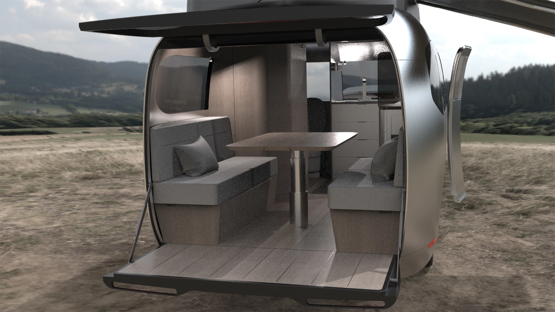 A look inside the Porsche x Airstream concept travel trailer