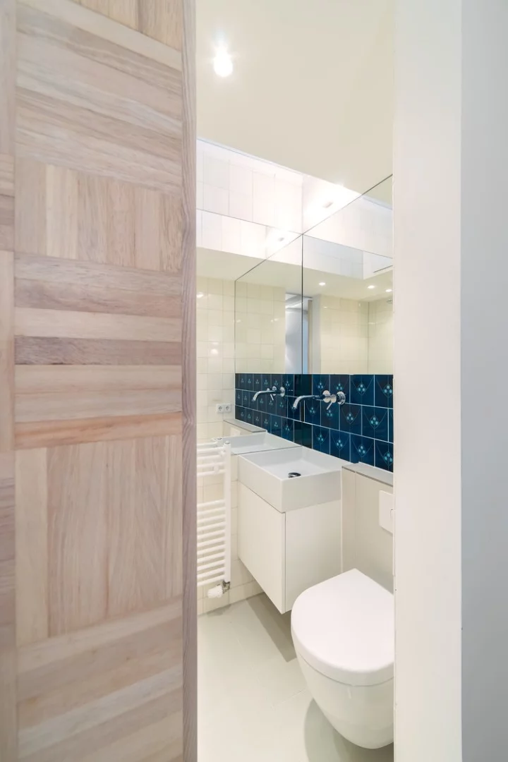 The Micro-Apartment Moabit has a 2 sq m (22 sq ft) bathroom (Photo: Ringo Paulusch)
