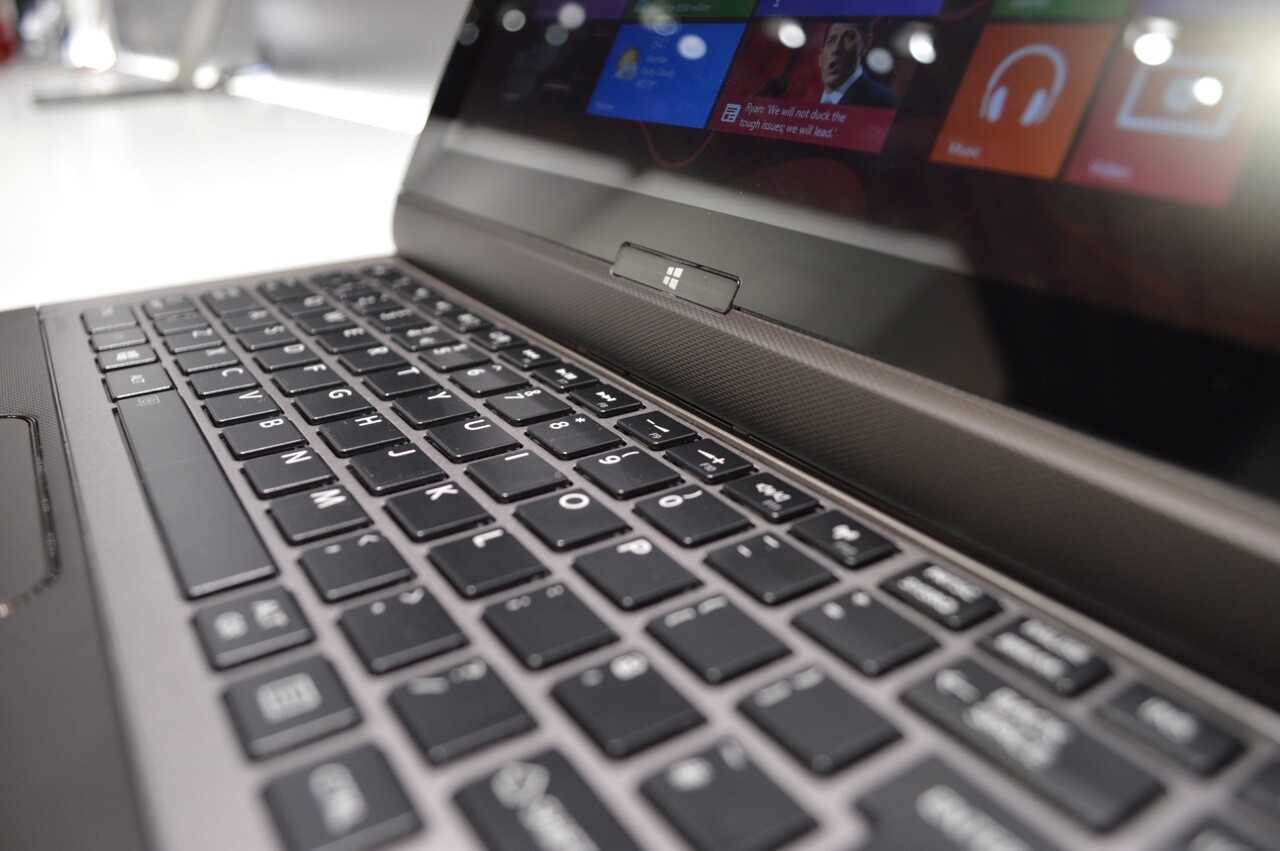 The Toshiba U920t ultrabook hybrid's keyboard