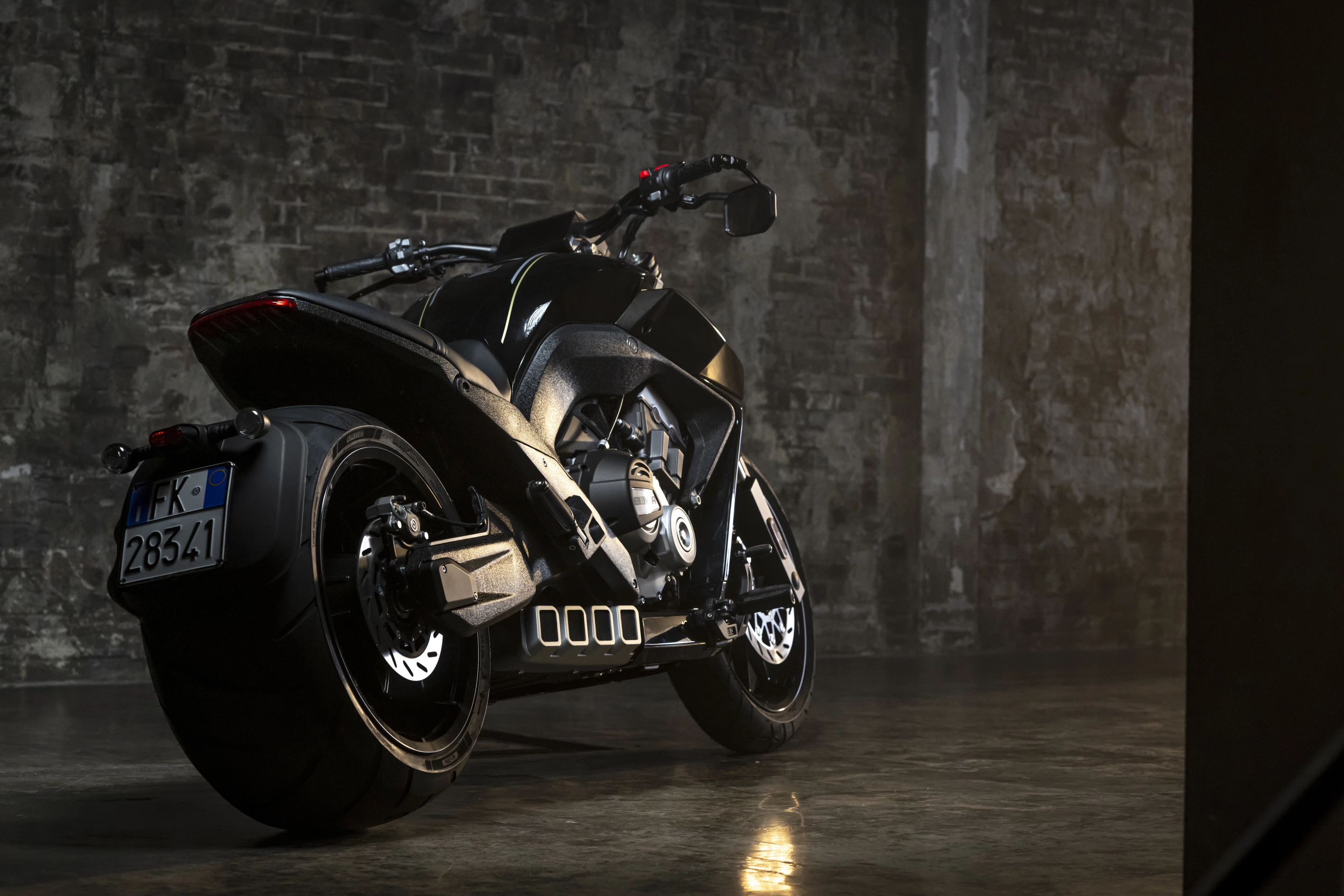 Much of LFC 700's mean exterior can be attributed to its wide rear tire – the fattest on any production motorcycle