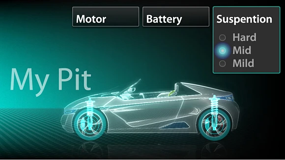 The EV-STER concept features customizable suspension