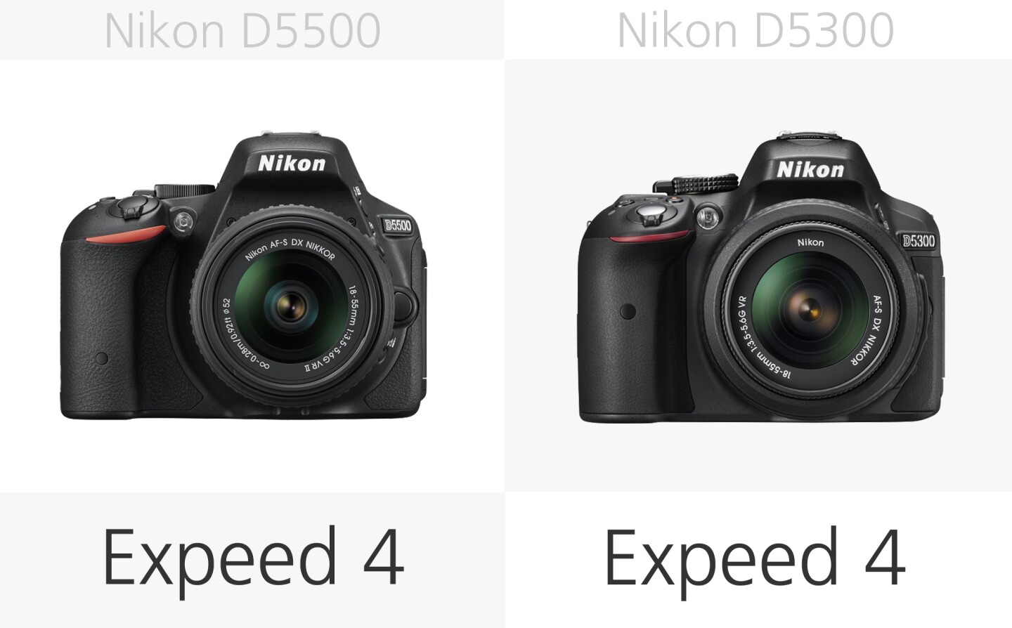 Nikon D5500 vs. Nikon D5300 image processor comparison