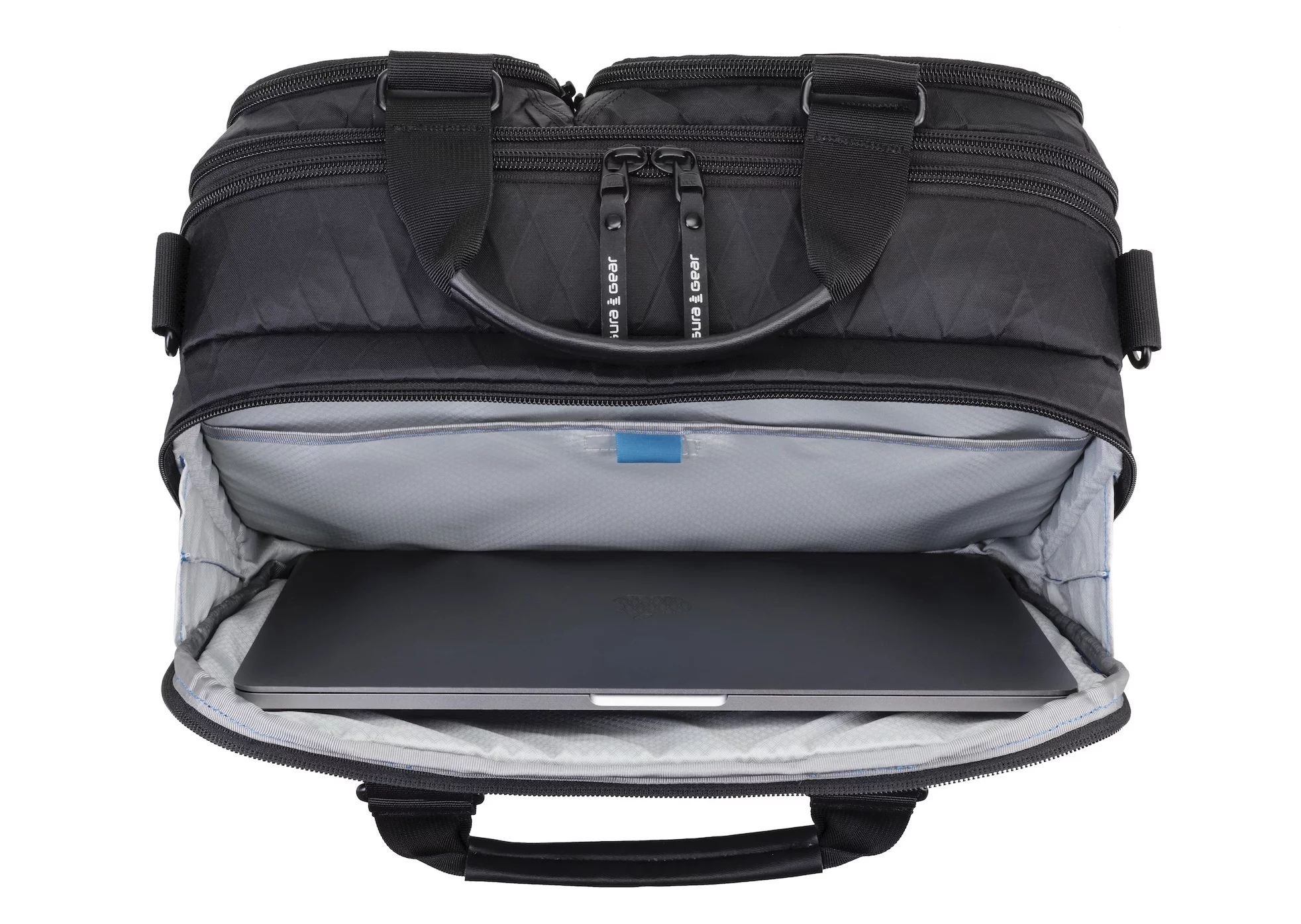 The side sleeve provides easy access to laptops and tablets