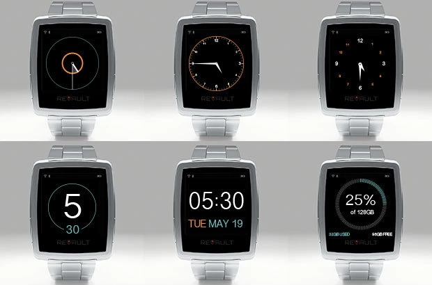ReVault has a number of different faces when used as a watch