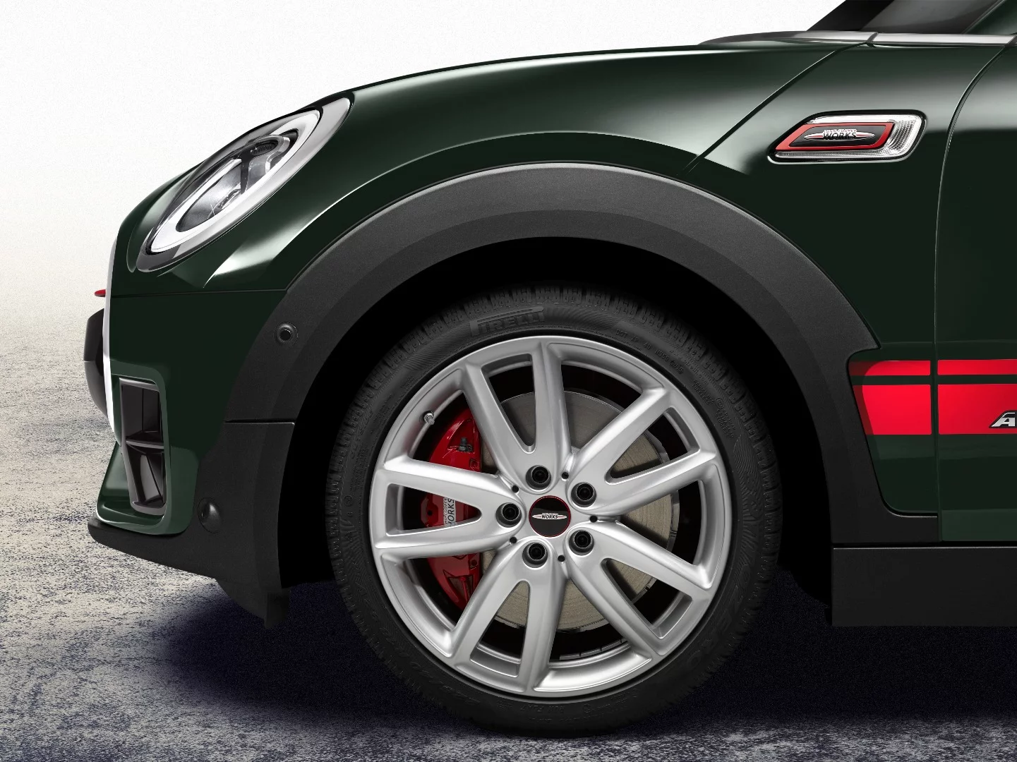 The JCW Clubman comes standard with Brembo sport brakes