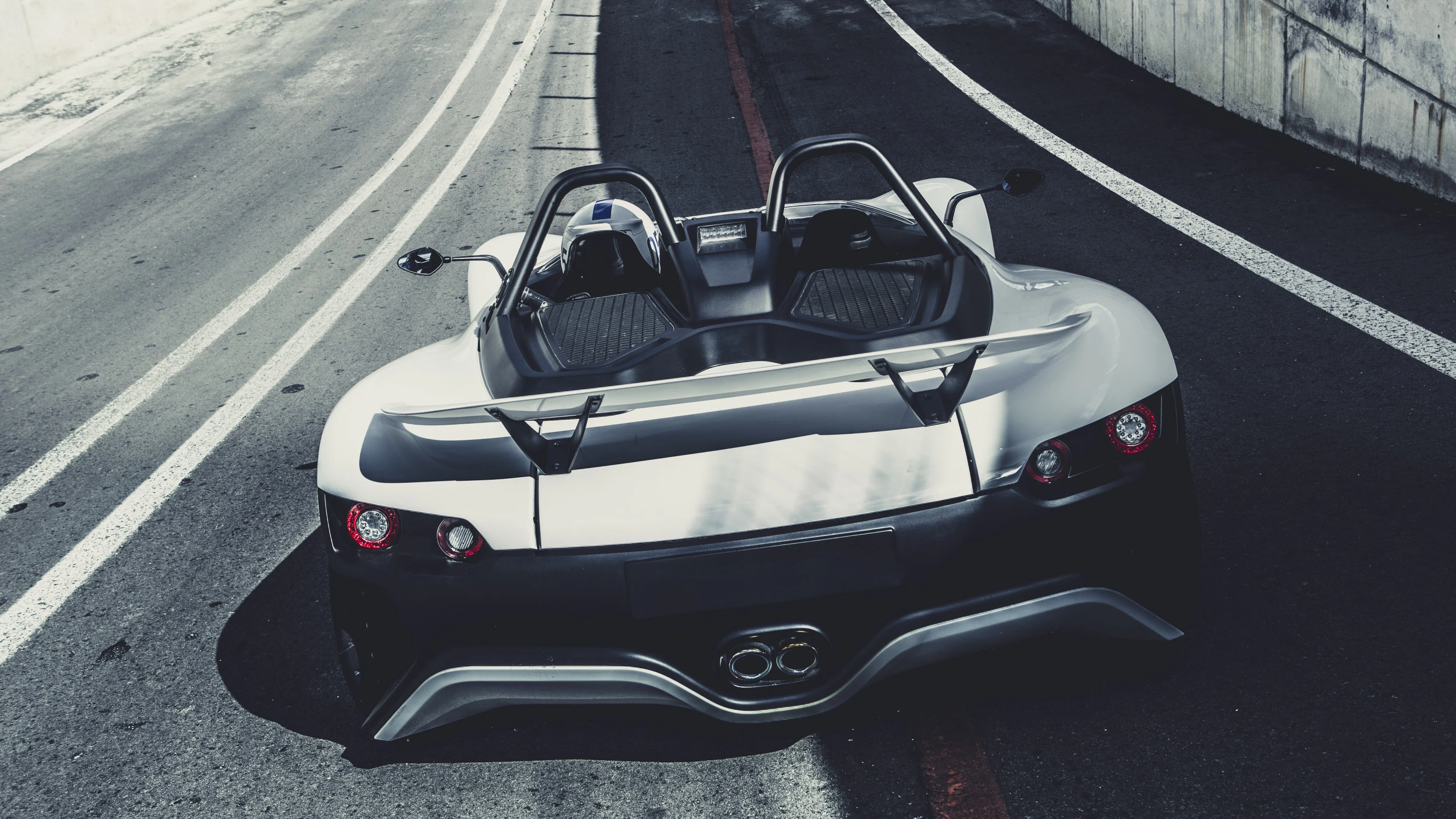 The two seats fit the car's road and track inspired mandate