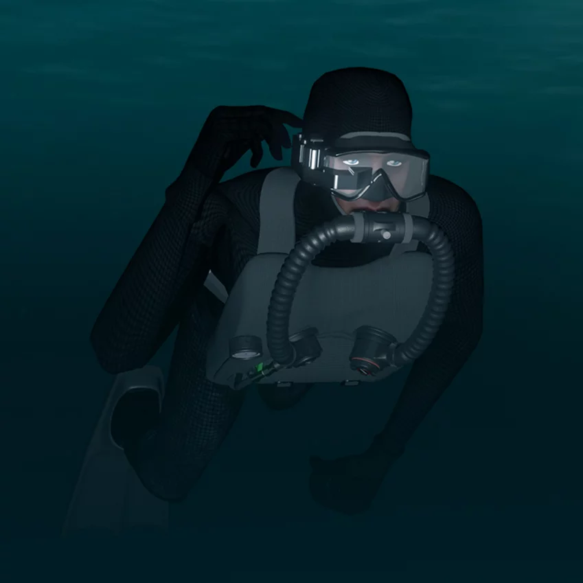 Shadow NAV is designed for combat divers operating in zero visibility