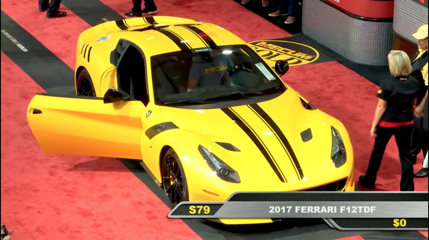 $1,250,000 | 2017 Ferrari F12 TDFEstimate: $1,350,000 to $1,500,000Official Auction Description: MecumLot S79
