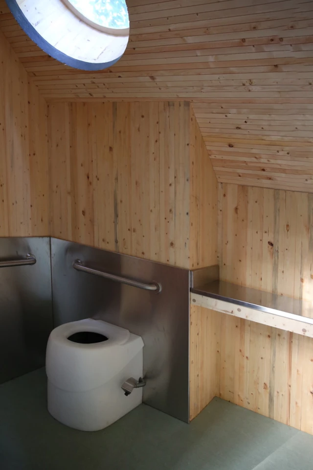 The MycoToilet's rather deluxe-looking interior