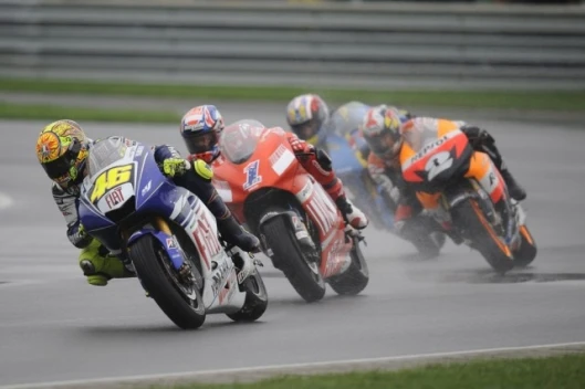 Rossi with his current rivals Stoner and Pedrosa