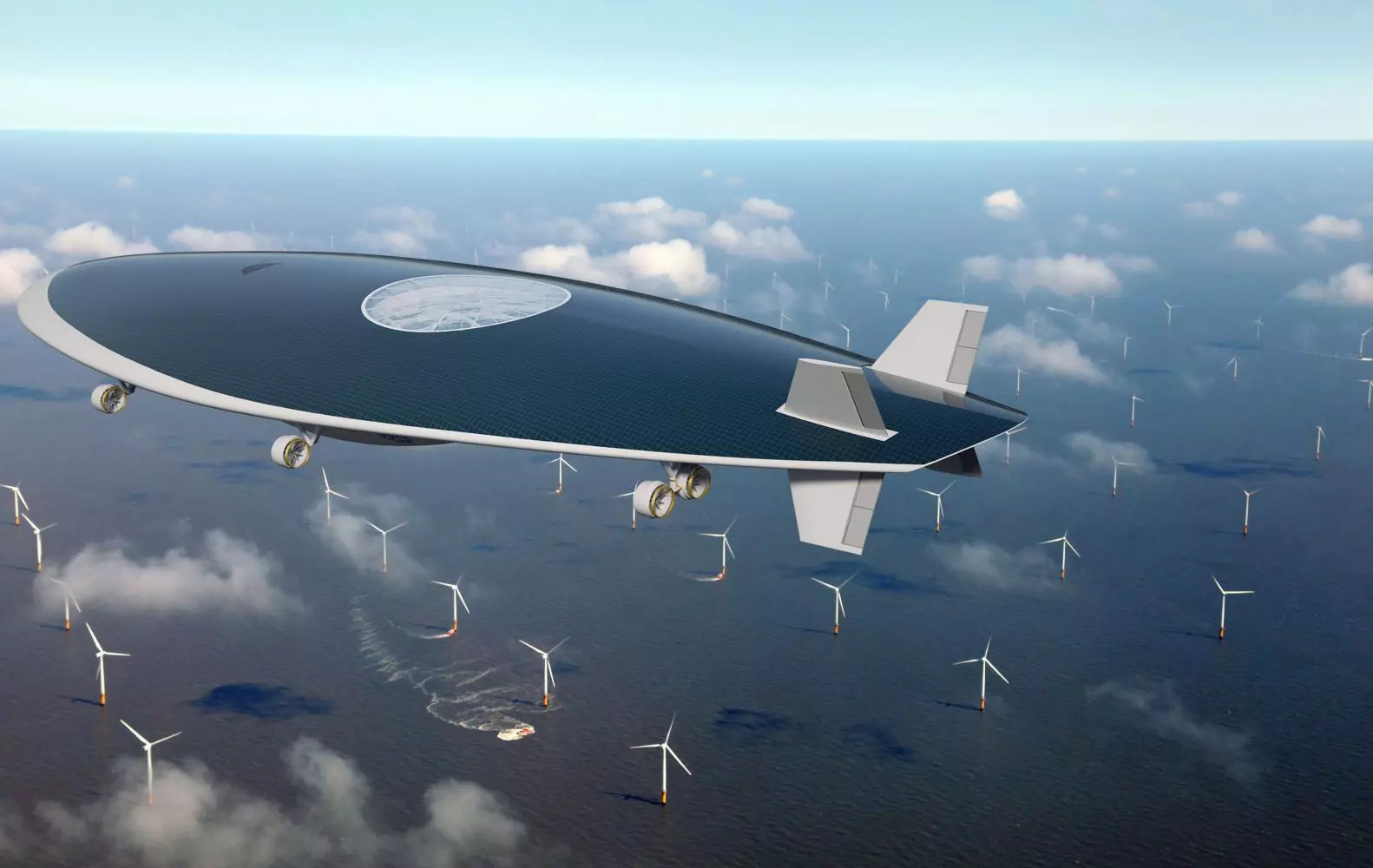 The Green Solar Airship is a concept from 2016 suggesting giant sustainable airships modeled on the shape of manta rays